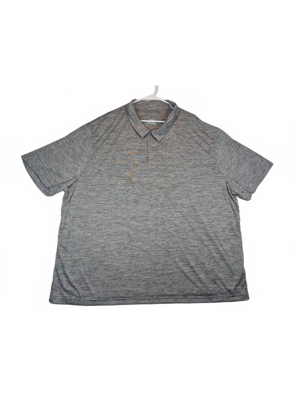 Fanatics Space Dye Performance Polo Shirt Short Sleeve Mens 5XL Gray Big Tall